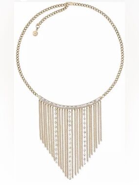 MICHAEL KORS MKJ6215710 Gold Tone Fringe Necklace